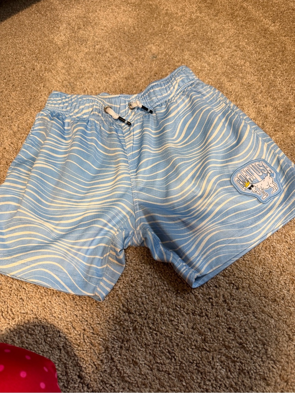 Goat USA Light Blue Wave-Print Shorts with